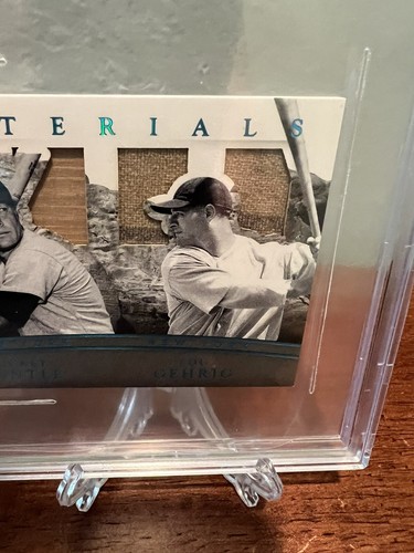 2017 National Treasures 1/1 Game Used Booklet Ruth DiMaggio Gehrig Mantle BGS 9 - Picture 5 of 9