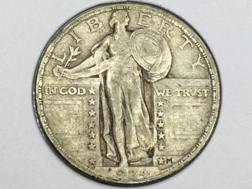 1924 Standing Liberty Quarter in extremely fine/almost uncirculated