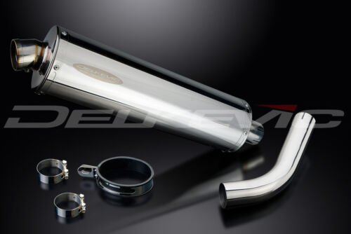 Honda VFR800 Interceptor 1998-01 Slip On 18" Oval Stainless Exhaust Muffler Kit - Foto 3 di 6