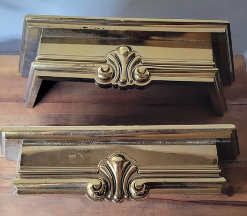 Syroco #3073 vintage Gold Floating Wall Shelf lot Pair - Picture 8 of 9