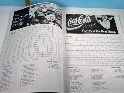 🔥 1991 NL Championship Series Baseball Program Braves v Pirates🔥 - Picture 2 of 2