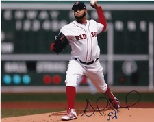 EDUARDO RODRIGUEZ   BOSTON RED SOX   ACTION SIGNED 8x10