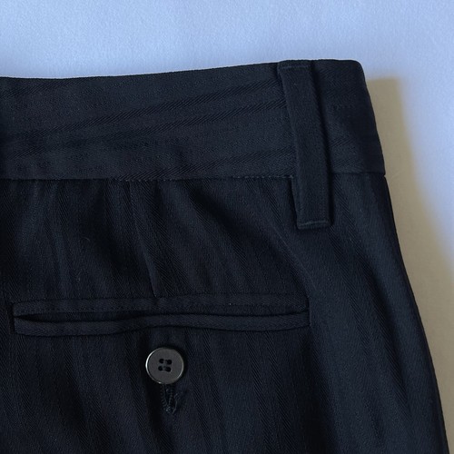 Dolce & Gabbana Y2K Black Dress Pants 40 Straight Leg Button Back Pockets - Picture 14 of 21