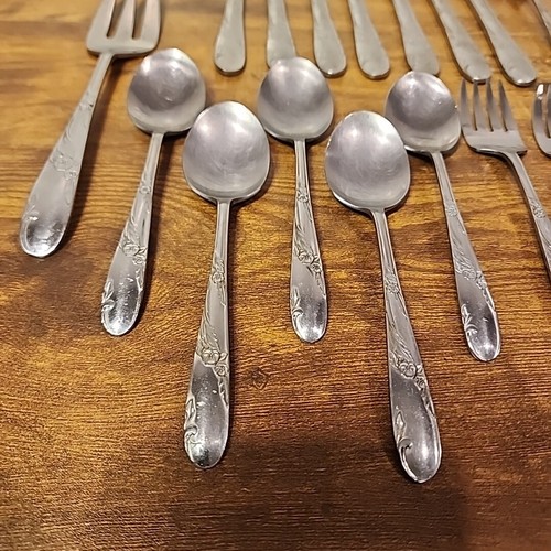 Vtg N.S. Co Flatware 17 Piece Stainless Steel Japan - Picture 3 of 7