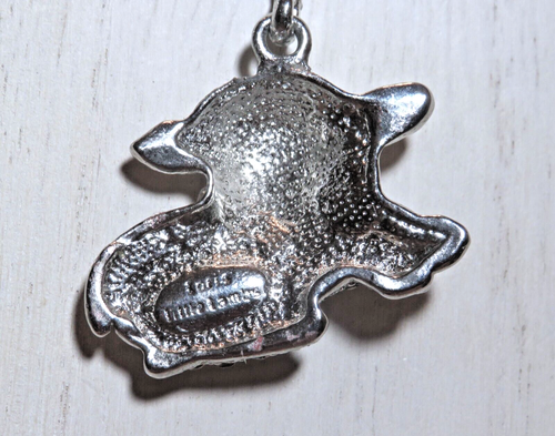 Easter Necklace Marked Lori’s Little Lamb w/Clear Pink Green Glass Stones 23" - Picture 3 of 5