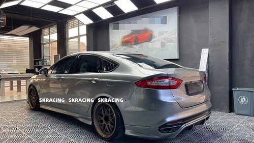 Fits 2016-2018 Ford Mondeo Fusion Glossy Black Rear Bumper Diffuser Lip Spoiler - Picture 15 of 18