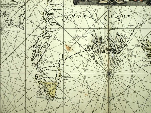 CARTE GÉOGRAPHIQUE MARINE DU GROENLAND ET D'ISLANDE par Nicolai Visscher 1690 - Bild 4 von 7
