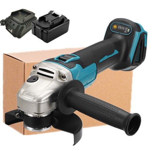 Brushless Cordless 125mm 5'' Angle Grinder With Battery Charger For Makita 18V - Picture 23 of 25