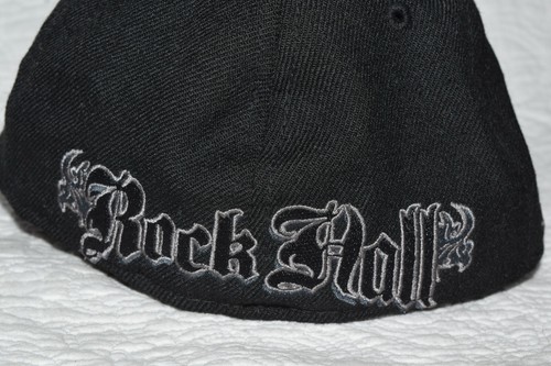 New Era 59fifty Salón de la Fama del Rock & Roll Gorra Negra Sombrero Talla 7-1/4 100% Lana - Imagen 9 de 12