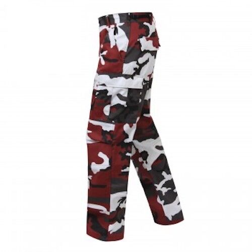 Red Camo BDU Military Pants Rothco Color Camouflage Tactical Pant - NEW - Foto 3 di 5