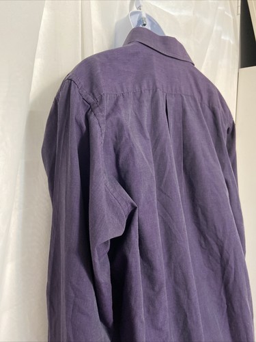 Cambridge Classics Men's Button-up Long Sleeve Shirt Purple 18 34/35 Broadcloth - Picture 11 of 12