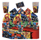 Justice League Party Tableware Decorations Marvel Party Batman Plates Cups Party