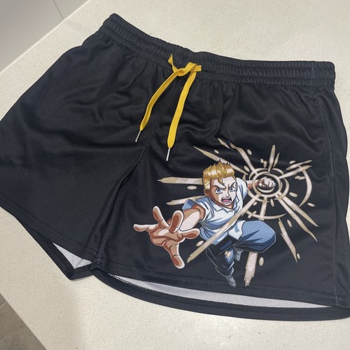 Invicta Kuru Anime X Gym Shorts Men L Black 100% Polyester Drawstring