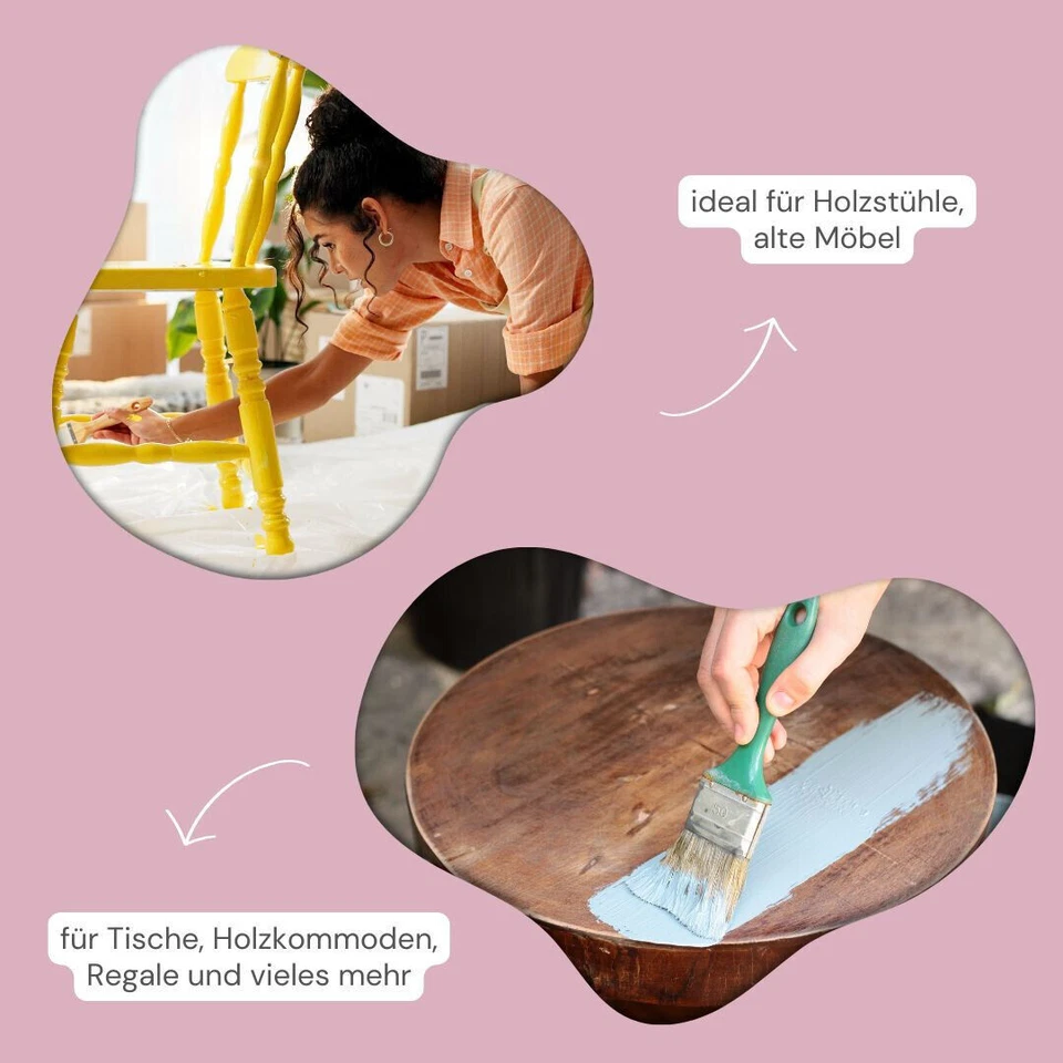 miafarben Kreidefarbe für Möbel Farbe 750ml Möbelfarbe Kreidelack Möbellack - Bild 3 von 4