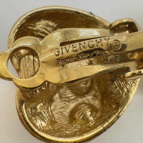 Pendientes Givenchy Vintage Corazón Clip Tono Dorado Grueso Pasarela 1980 Día de San Valentín - Imagen 11 de 12