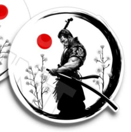 JAPÓN Guerrero Pegatina Katana Samurai Calcomanía Vinilo Coche Bicicleta Motocicleta 2 PACK - Imagen 3 de 4