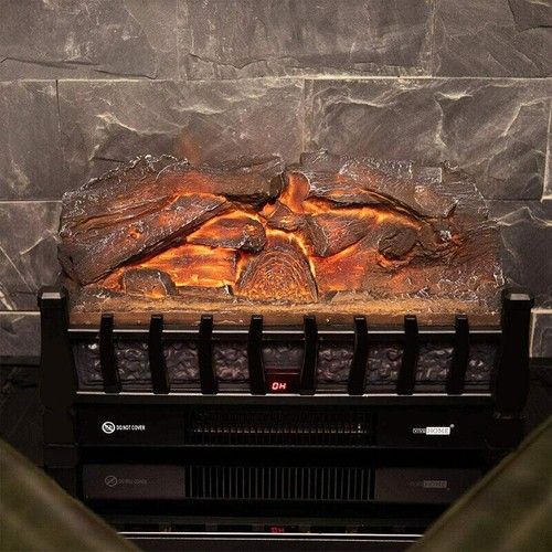 Electric Fireplace Insert Log Quartz Realistic Ember Bed Fan Heater with Remote - Picture 10 of 30