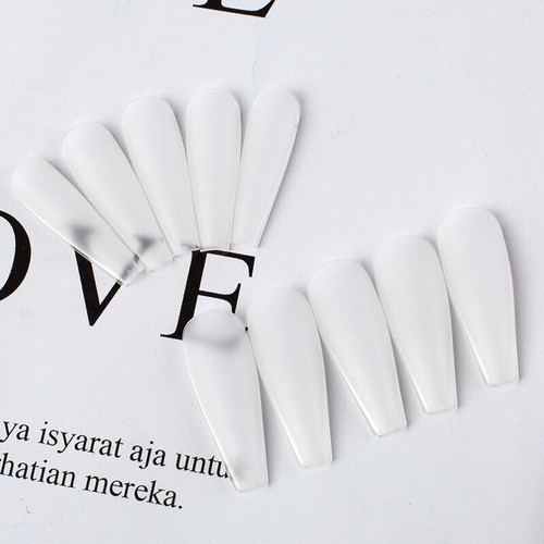 240/100pcs Fake False Nails Tips Full Cover Long Coffin Ballerina Art Manicure - Picture 128 of 148