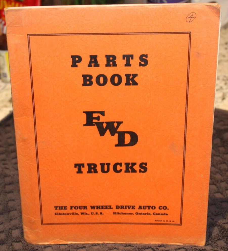 Vintage FWD Trucks Dealer Parts Book Catalog Factory Replacement Parts