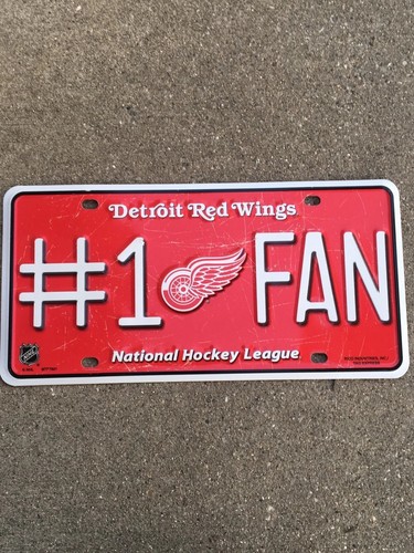National Hockey League NHL Red Wings Hockey Detroit Team Fans # 1 License Plate - Picture 5 of 7
