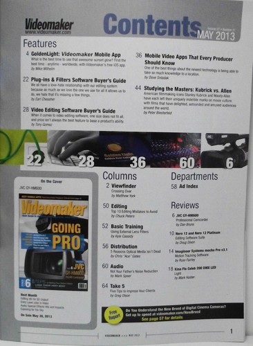 Videomaker Magazine May 2013 - Going Pro - BRAND NEW - Picture 2 of 2