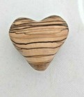 2x Love Heart Shape, Very Special & Unique, Hand carved from Olive Tree Wood