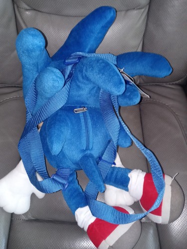 Zaino peluche prodotto con licenza Sega Sonic The Hedgehog. 18" nuovo - Foto 8 di 8
