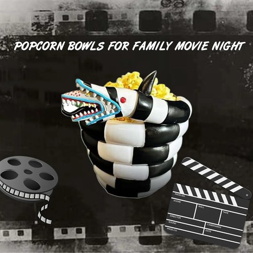 Divertido cubo de palomitas de maíz cubo de gusano de arena, horror Halloween tazón de palomitas de maíz - Imagen 9 de 11