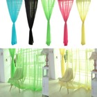 Single Plain Voile Net Curtains Sheer Panels Permeable for Living Room BedroomFF