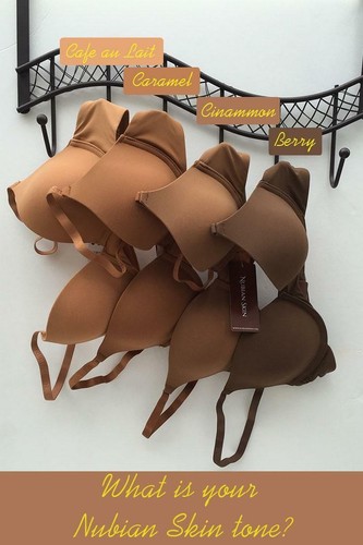 Nubian Skin Classic Lace Push-up Bra, Berry, 34D Fits 32D Padded Dark Brown - Picture 6 of 6