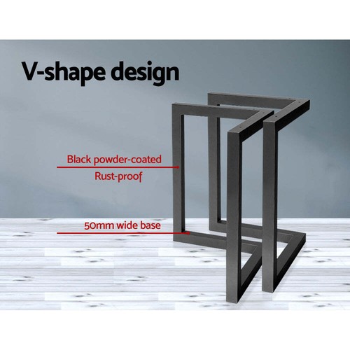 NNEDSZ 2x Coffee Dining Table Legs 71x70CM Steel Industrial Vintage Bench Metal - Picture 6 of 7