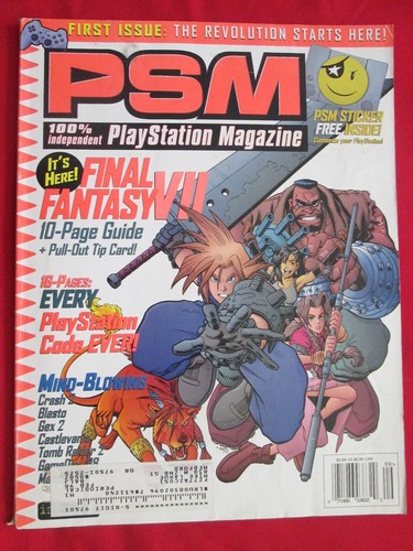 PSM Playstation Magazine Issue 1 Final Fantasy VII FF7 w/ LID STICKER!