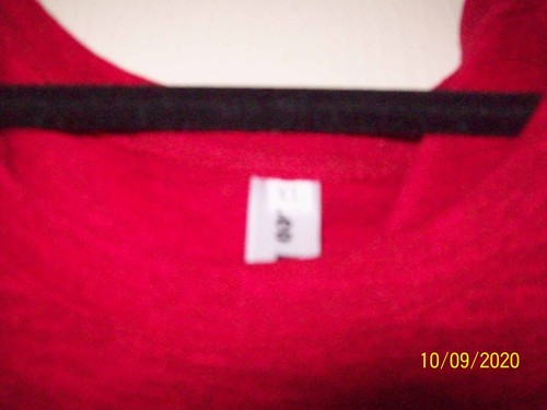 Women's Pullover Blouse Leo Rosi Red Heather Sz. XL LS - Picture 3 of 4