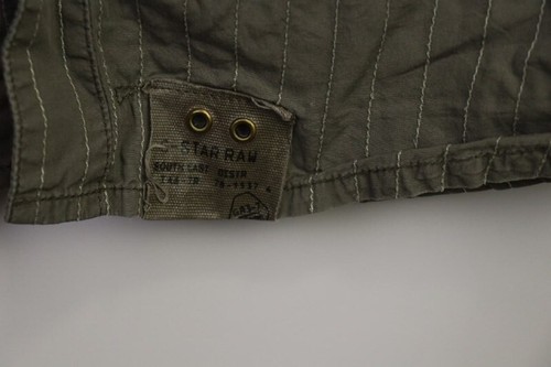 G Star Raw Grey Striped Cotton Collared Long Sleeves Button-Up Shirt Size L - Picture 13 of 16