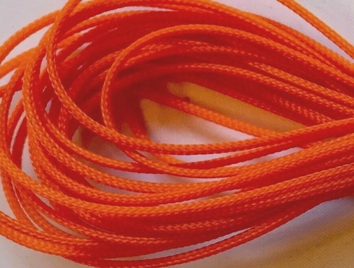 1 Sleeve Butt Leader Gudebrod Braided Mono 35 lb Test Orange Spliceable 10 Yds