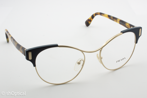 Prada VPR61T VAY-1O1 Damen Cat Eye Brille Brillengestell Gold 52mm - Bild 3 von 8