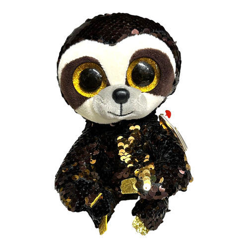 Ty Beanie Boos Sloth Flippables DANGLER Sequins Glitter Eyes Both Tags - Picture 1 of 9