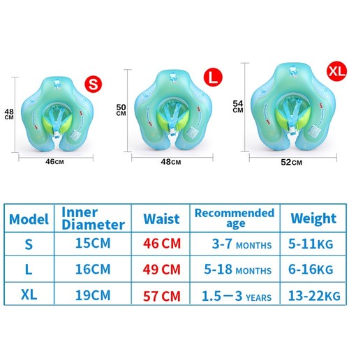 Baby Swimming Ring Float Inflatable Bathing Double Raft Rings Toy - Picture 8 of 12