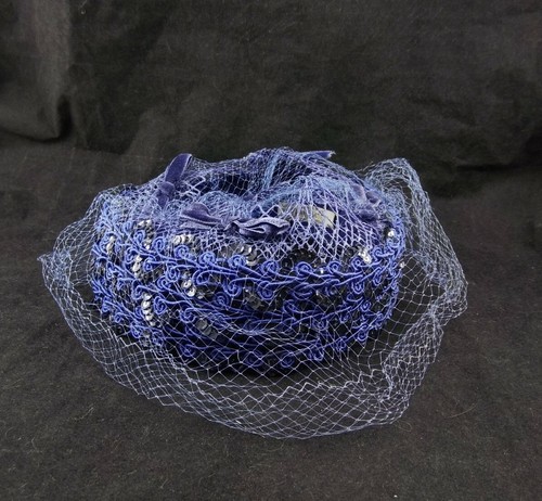 5pc Lot Vintage Retro Women's Hats Nets Veils Hair Accessories Union Made - Picture 8 of 12