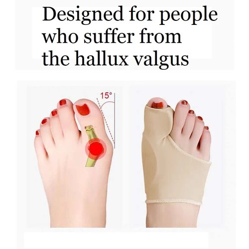 1 Pair Big Toe Bunion Corrector Splint Straightener Hallux Valgus Pain Relief US - Picture 7 of 12