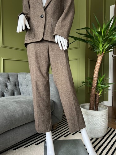 JAEGAR 3 Piece Suit (Jacket UK 14 ) (Trousers, Skirt With Leather Trim UK 12) - Picture 6 of 24
