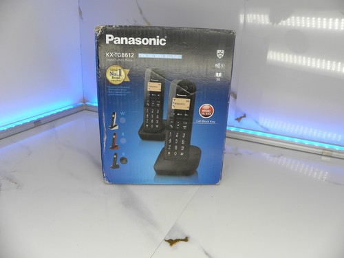 Panasonic KX-TGB612 Digital Cordless Phone Twin Handset - Black UK #262 - Afbeelding 1 van 3