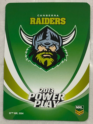 NRL 2013 CANBERRA RAIDERS Rugby League JARROD CROKER Power Play Trading Card - Picture 2 of 2