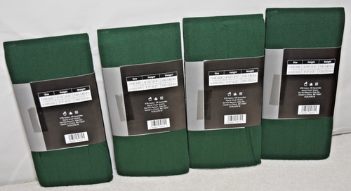 4 New Footed Hunter Green Opaque Tights Pantyhose Lot Queen Q 150-225lbs 5'2-6'2 - Picture 7 of 11