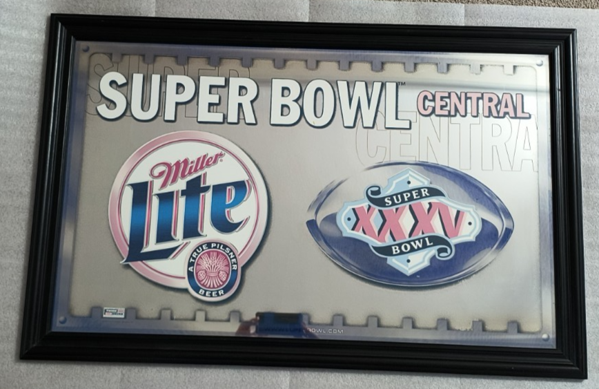 Miller Lite Beer Super Bowl Central XXXV Mirror 25