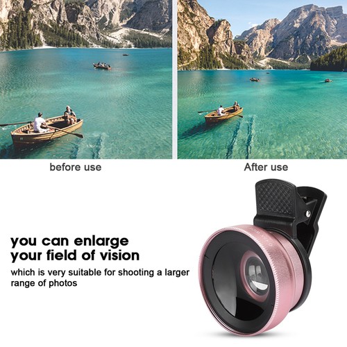 New 2 In 1 Phone Lens 0.45X Super Wide Angle And Macro Lens For Mobile Phone - Photo 4 sur 12