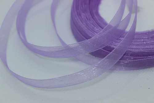 50yds - ORGANZA RIBBON, WOVEN EDGE Various Sheer Colours. - 10mm, - 45.72m/roll - Picture 38 of 40
