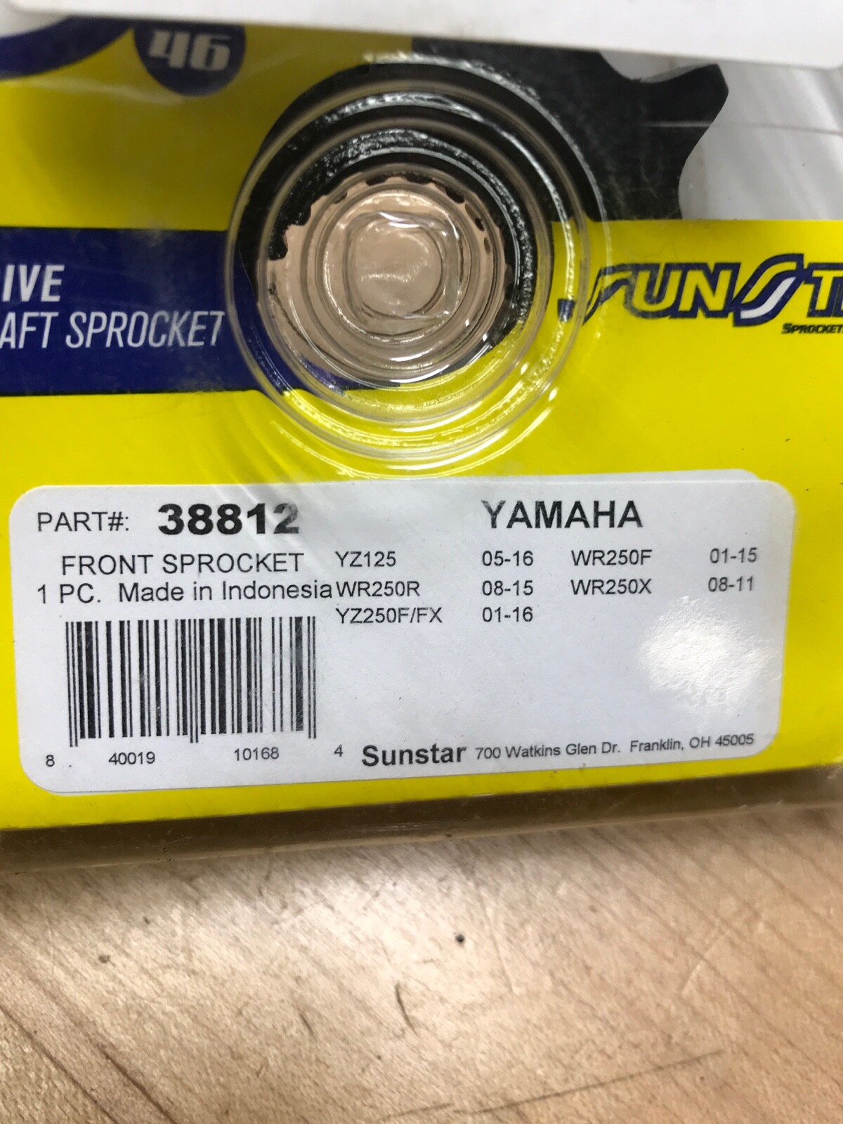 Sunstar Steel Front Sprocket Yamaha WR250F WR250X YZ125 WR250R YZ250F