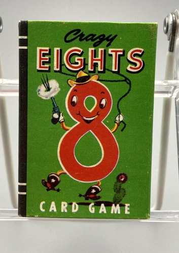 Mini gioco di carte Whitman Peter Pan vintage slider box Crazy 8s completo mai usato anni 50 - Foto 1 di 6