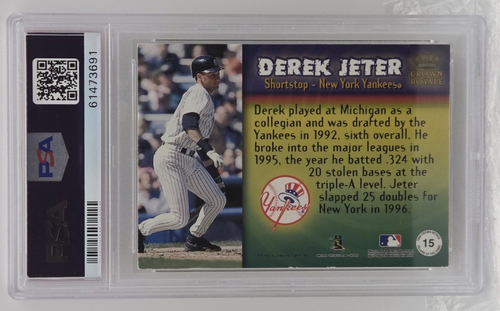 1999 Pacific Crown Royale Derek Jeter #15 Pillars of the Game PSA EX-MT 6 - Picture 2 of 2